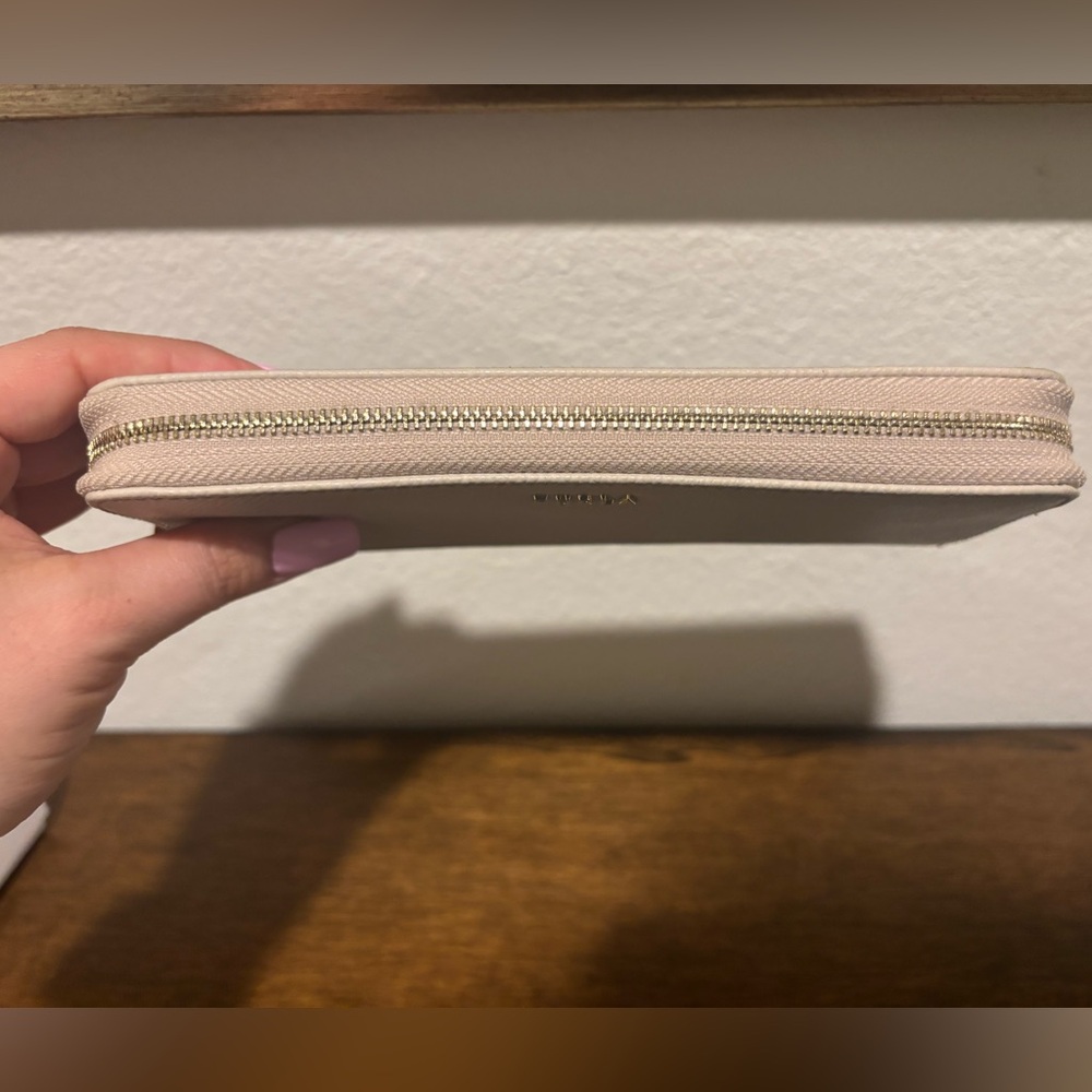 Furla Beige Textured Wallet - Picture 7 of 16